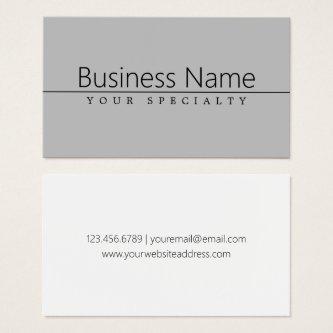 Simple Classy Black Text on Grey