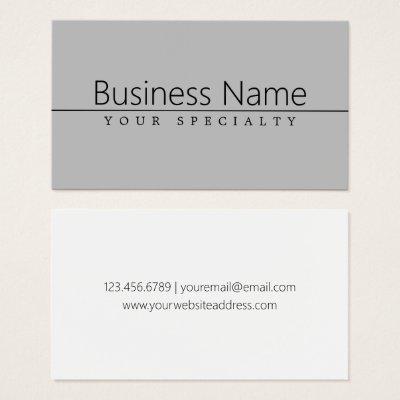 Simple Classy Black Text on Grey