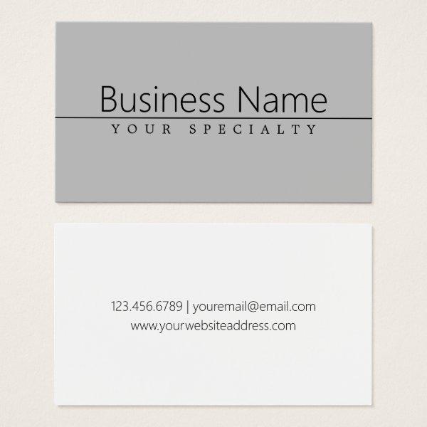 Simple Classy Black Text on Grey