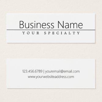 Simple Classy Black Text on White