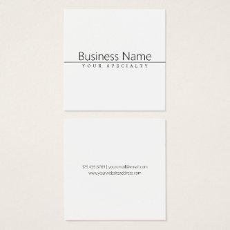 Simple Classy Black Text on White