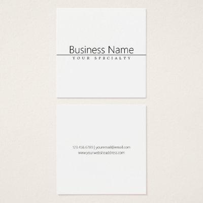 Simple Classy Black Text on White