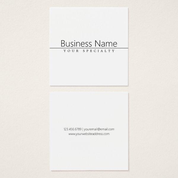 Simple Classy Black Text on White