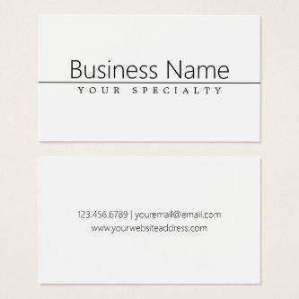 Simple Classy Black Text on White