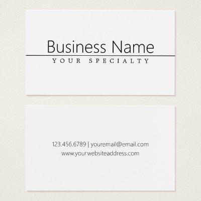 Simple Classy Black Text on White
