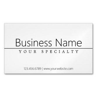 Simple Classy Black Text on White  Magnet