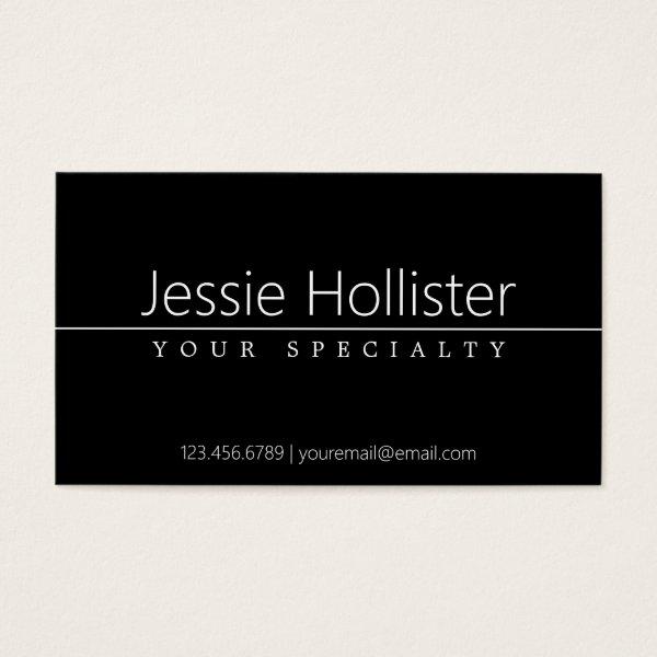 Simple Classy White Text on Black