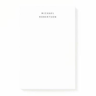 Simple Clean Elegant Modern Minimalist White Post-it Notes
