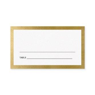 SIMPLE CLEAN FAUX GOLD BAR BAT MITZVAH PLACE CARDS