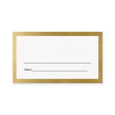 SIMPLE CLEAN FAUX GOLD BAR BAT MITZVAH PLACE CARDS