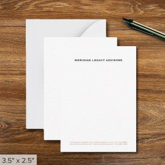 Simple Clean Minimalist Business Note Card