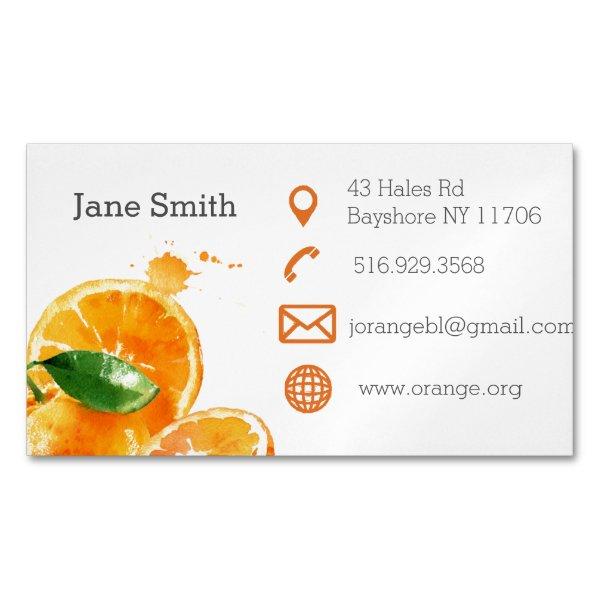 Simple clean orange fruit magnetic