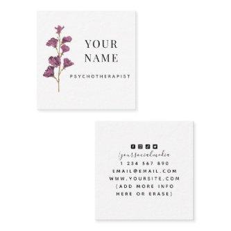 Simple & Clean Psychotherapist Counselor Flower Square