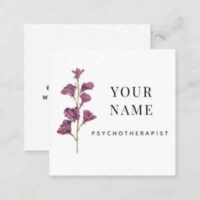 Simple & Clean Psychotherapist Counselor Flower Square