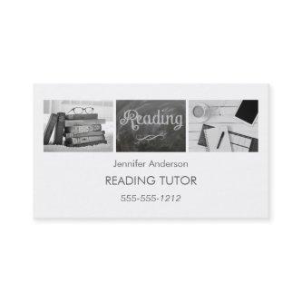 Simple Clean Reading Tutor Photo Collage