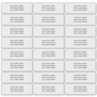 Simple Clear Transparent Return Address Labels