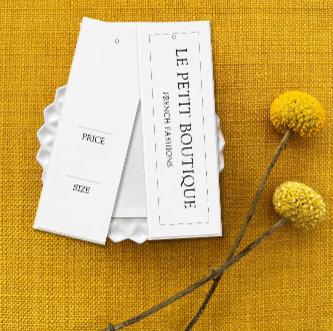 Simple Clothing  White Hanging display Price Tag
