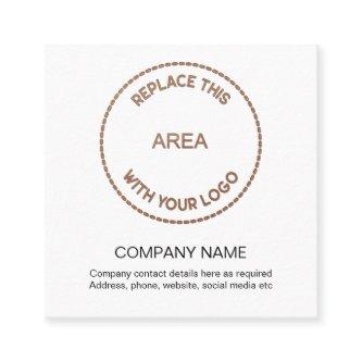Simple Company Logo Business Contact Details Square
