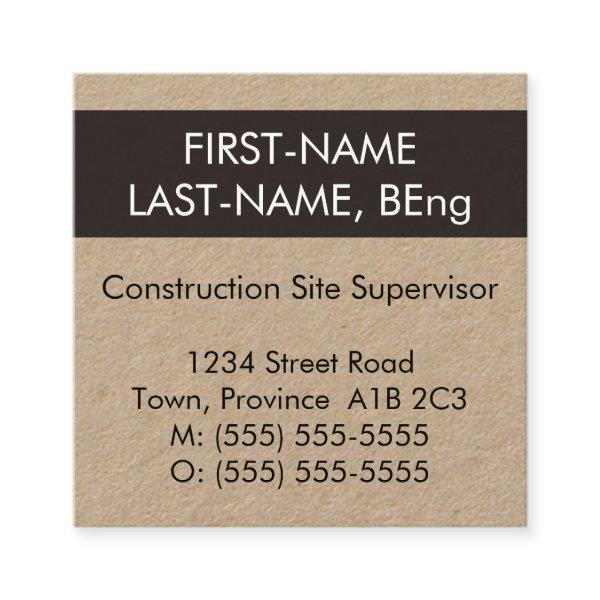 Simple Construction Site Supervisor