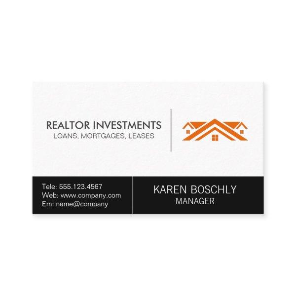 Simple Corporate Real Estate Agent Orange  Roofs