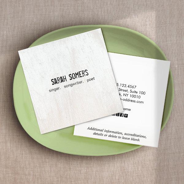 Simple Country Rustic  White Wood