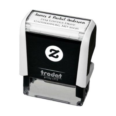 Simple Couple Personalized Return Address Self-inking Stamp