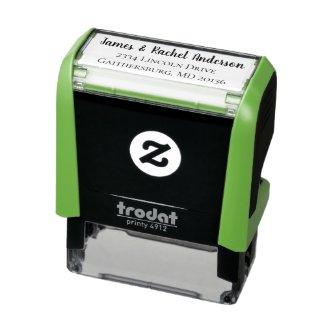 Simple Couples Personalized Return Address Self-inking Stamp