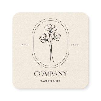 Simple Cream Floral  for with Logo