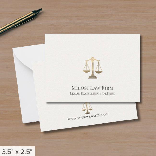 Simple Custom Attorney Lawyer Legal Note Card