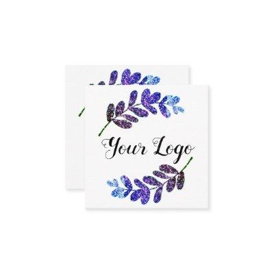 simple custom blue purple black leaves add logo  t square