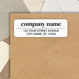 Simple Custom Company Business Return Address Label