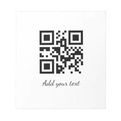 simple custom QR code add your name text  Classic  Notepad