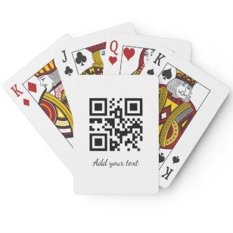 simple custom QR code add your name text  Classic  Poker Cards