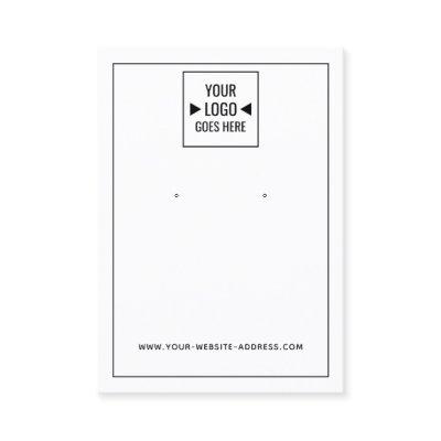 Simple Custom Store Logo Jewelry Display Card