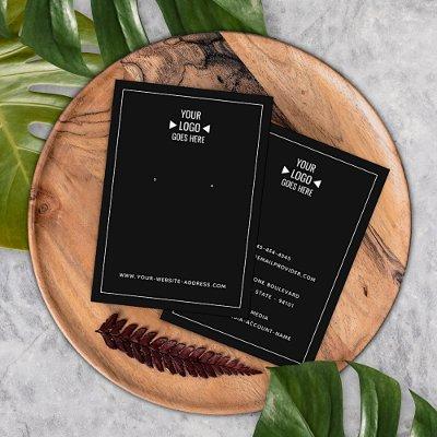 Simple Custom Store Logo Jewelry Display Card