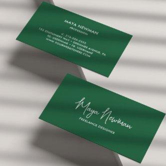 SIMPLE DARK GREEN SIGNATURE NAME PROFESSIONAL