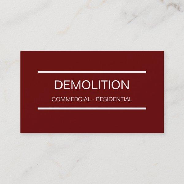 Simple Demolition