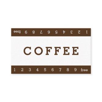Simple Double Horizon Loyalty Coffee Punch-Card