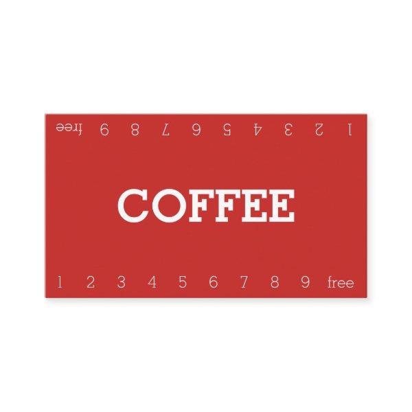 Simple Double Number Loyalty Coffee Punch-Card