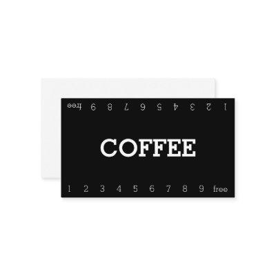 Simple Double Number Loyalty Coffee Punch-Card