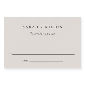 Simple Dusky Egg Ivory White Minimal Place Card Food Label