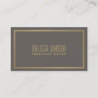 Simple Elegance Art Deco Style Gray/Faux Gold