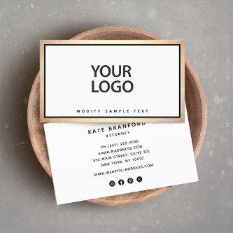 Simple Elegant Add Your Logo Gold Border