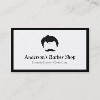 Simple Elegant Barber Shop Logo Modern Black White