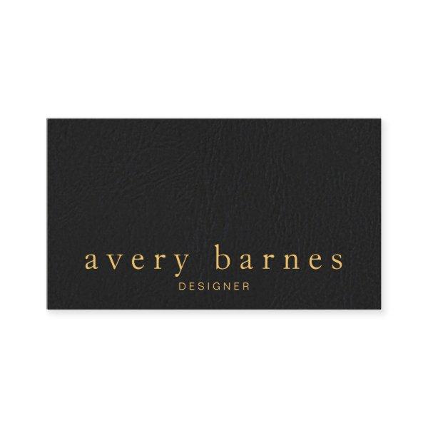 Simple Elegant Black  Leather Look Professional