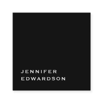 Simple elegant black minimalist professional squar square