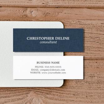 Simple Elegant Blue Linen Consultant Mini