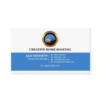 Simple Elegant Blue Stylish Retro Home Roofing