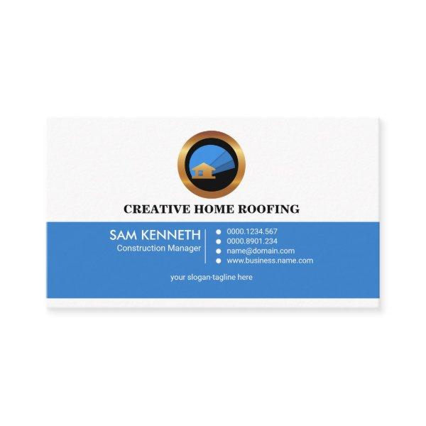 Simple Elegant Blue Stylish Retro Home Roofing