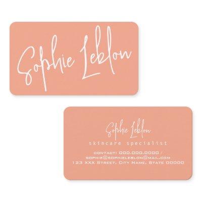 Simple Elegant Calligraphy Peach Color